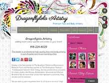 Tablet Screenshot of dragonflylolaartistry.com